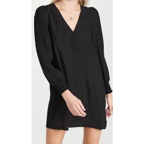 BB Dakota Black Ruston Long Sleeve Mini Dress Women's Size Medium - Picture 1 of 6